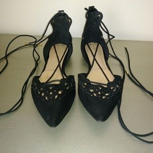 ALDO pointy toe Lace up flats